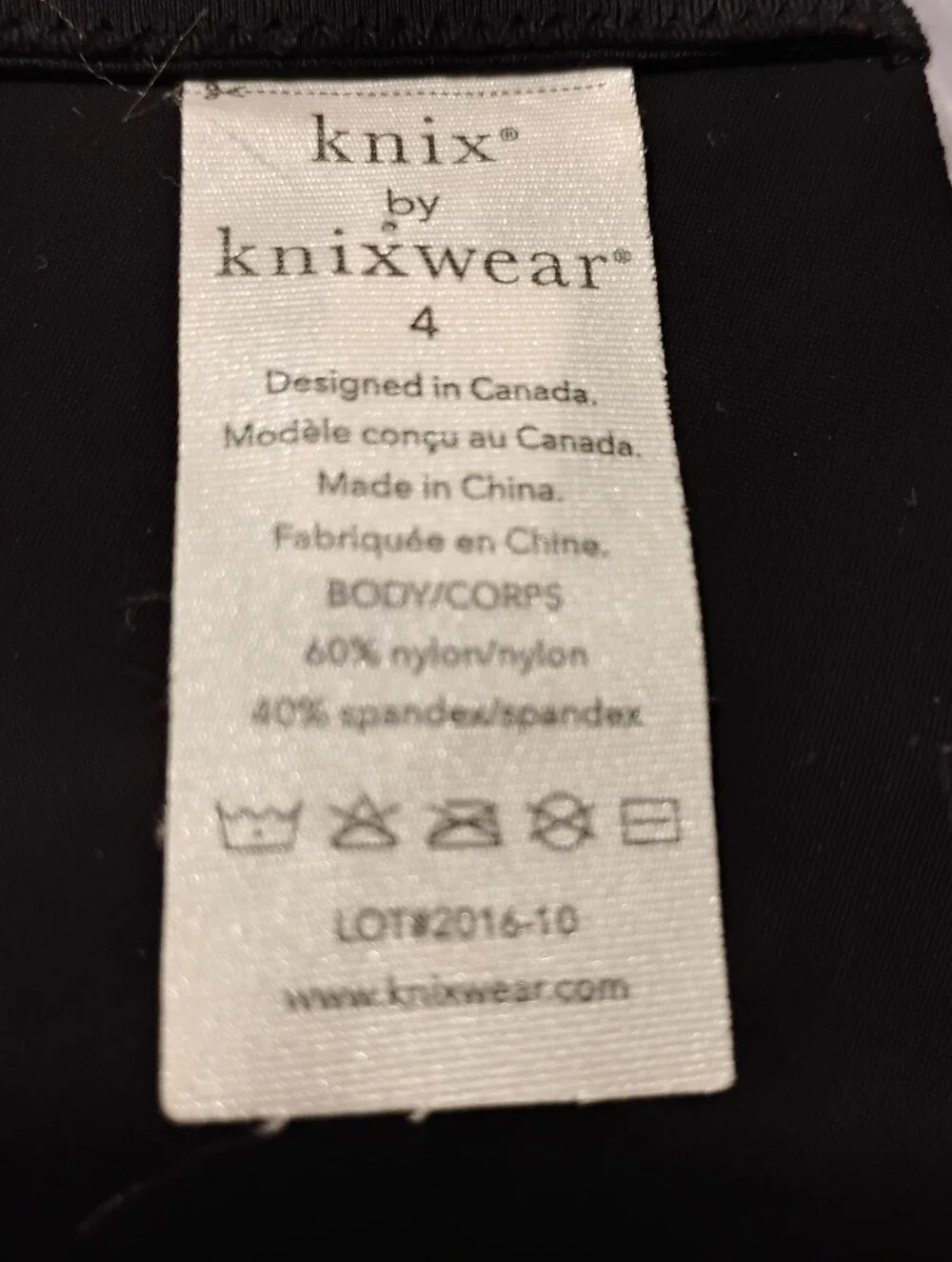 Knix Knixwear Wireless Evolution Bra Size 4 Black Gray Reversible 34C 34D 32D